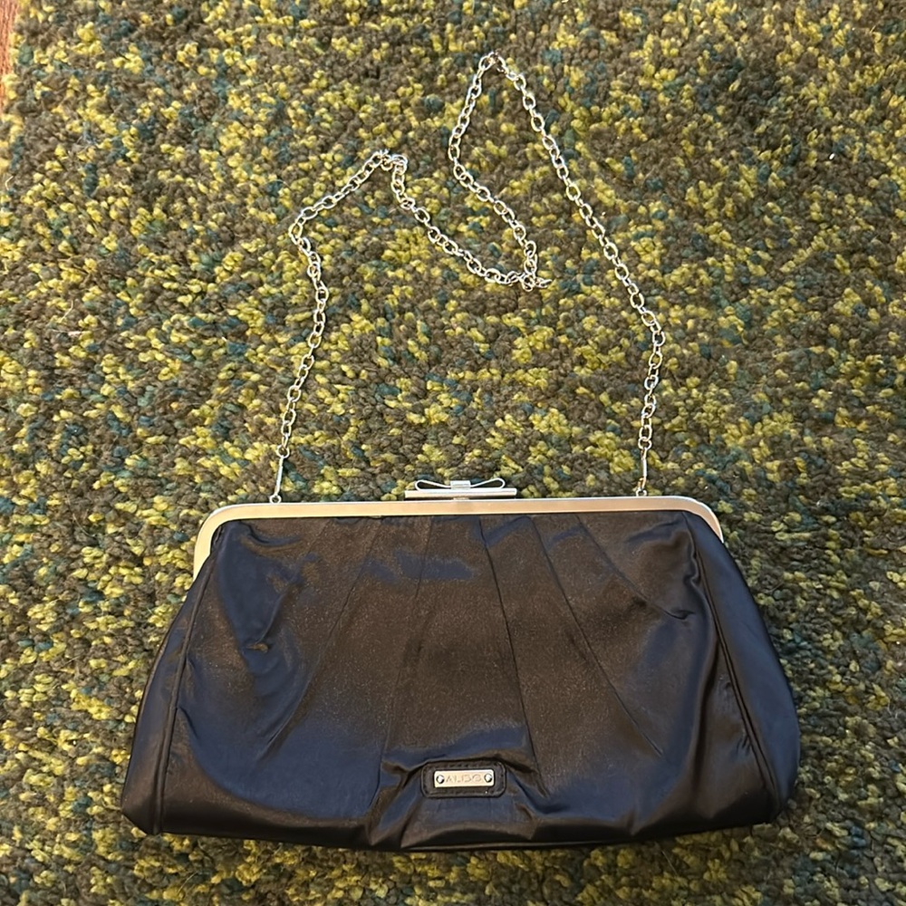 ALDO Satin Clutch / Purse with Bow Detail